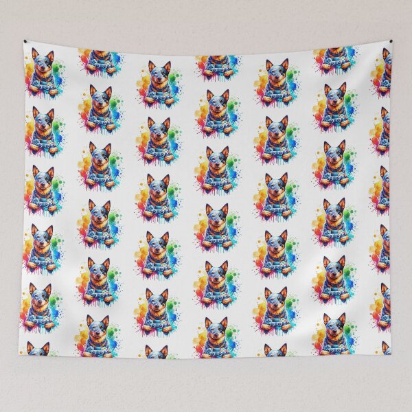 Item preview, Watercolor Australian Cattle Dog Gamer designed and sold by TheAnimalZ00.