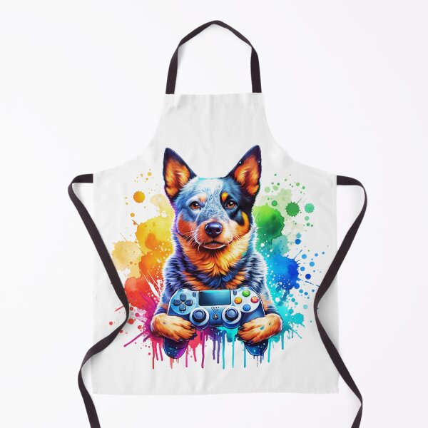 Item preview, Watercolor Australian Cattle Dog Gamer designed and sold by TheAnimalZ00.