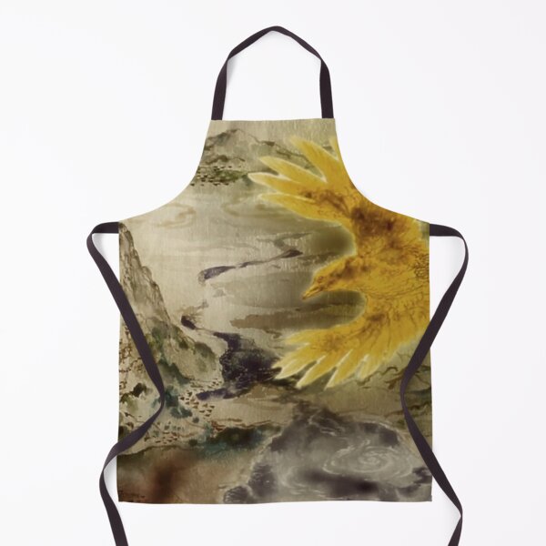 Item preview, Golden Raven flying over mountains  designed and sold by LittleTwichArt.