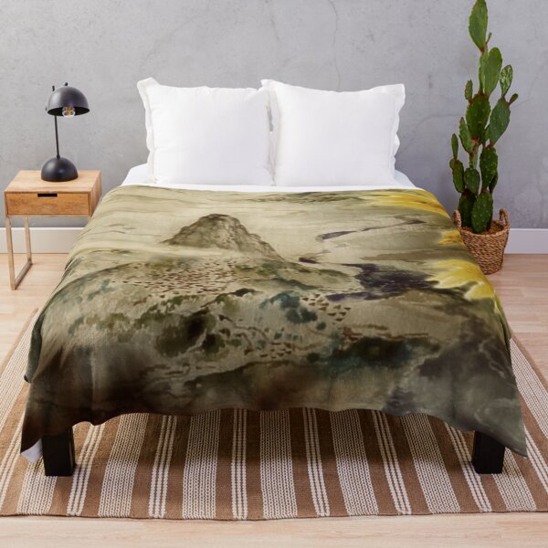 Item preview, Golden Raven flying over mountains designed and sold by LittleTwichArt.
