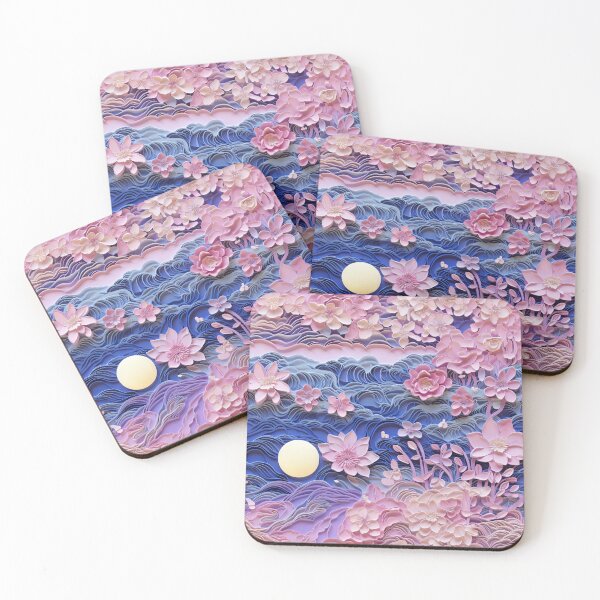 Item preview, Serene Floral Night Sunset Pattern designed and sold by bubblegoth.
