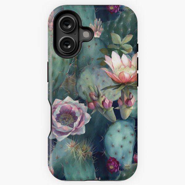 Item preview, Watercolor Prickly Pear Cactus Flowers designed and sold by Dark Flower.