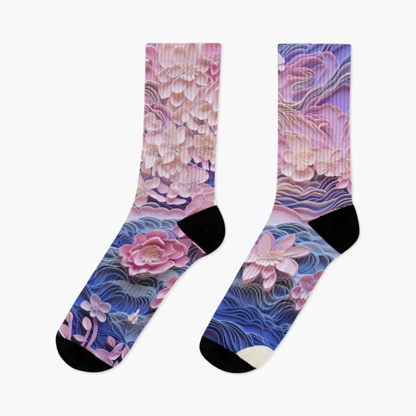 Item preview, Serene Floral Night Sunset Pattern designed and sold by bubblegoth.
