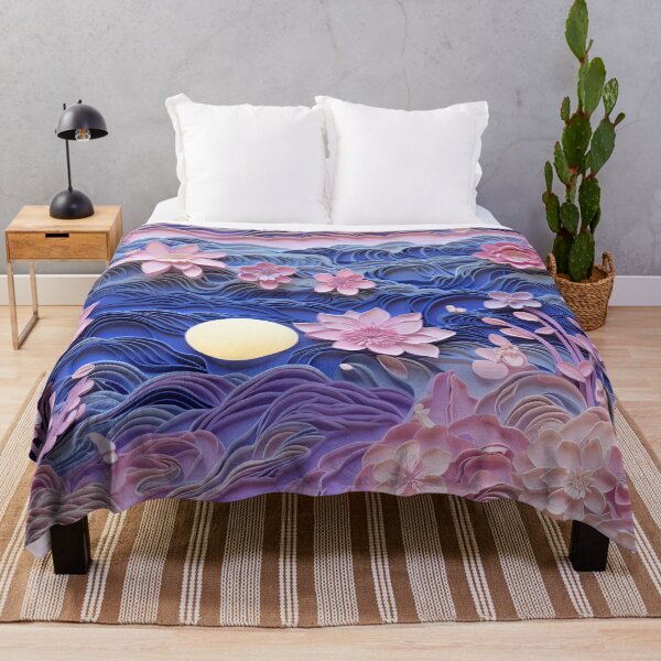 Item preview, Serene Floral Night Sunset Pattern designed and sold by bubblegoth.