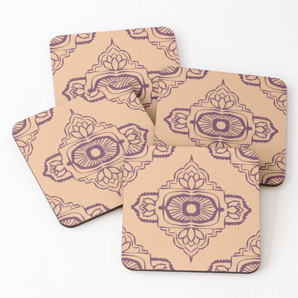 Item preview, Ajna Padma Pattern - Melon + Beet designed and sold by Irene Estelle.