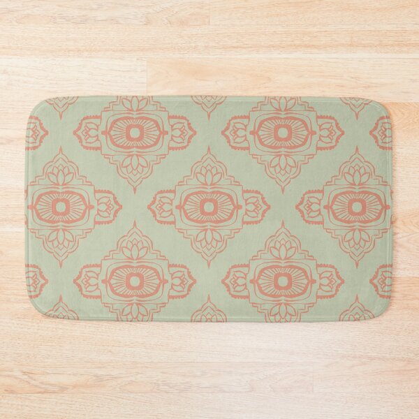 Item preview, Ajna Padma Pattern - Tea + Coral designed and sold by Irene Estelle.