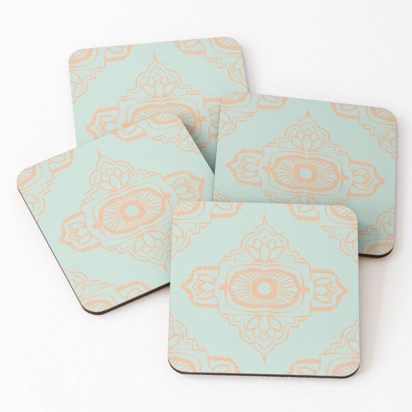 Item preview, Ajna Padma Pattern - Mint + Melon designed and sold by Irene Estelle.