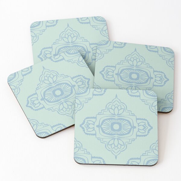 Item preview, Ajna Padma Pattern - Mint + Sky designed and sold by Irene Estelle.