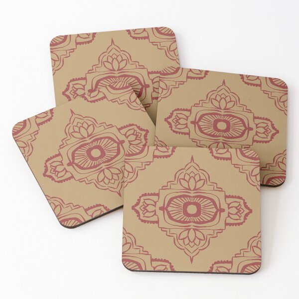 Item preview, Ajna Padma Pattern - Fawn + Ruby designed and sold by Irene Estelle.