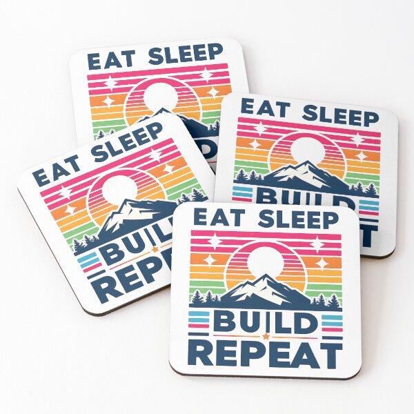 Item preview, Eat Sleep build Repeat designed and sold by Suukunna.