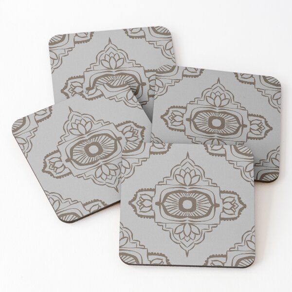 Item preview, Ajna Padma Pattern - Fog + Earth designed and sold by Irene Estelle.