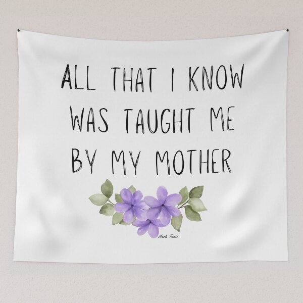 Item preview, Mother's Day Mark Twain Book Quote Violet Flowers designed and sold by TheWriteHand.