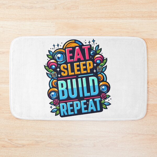 Item preview, Eat Sleep build Repeat designed and sold by Suukunna.