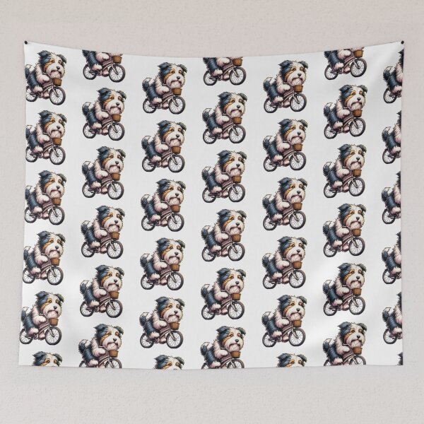 Item preview, Bearded Collie Cycling designed and sold by TheAnimalZ00.