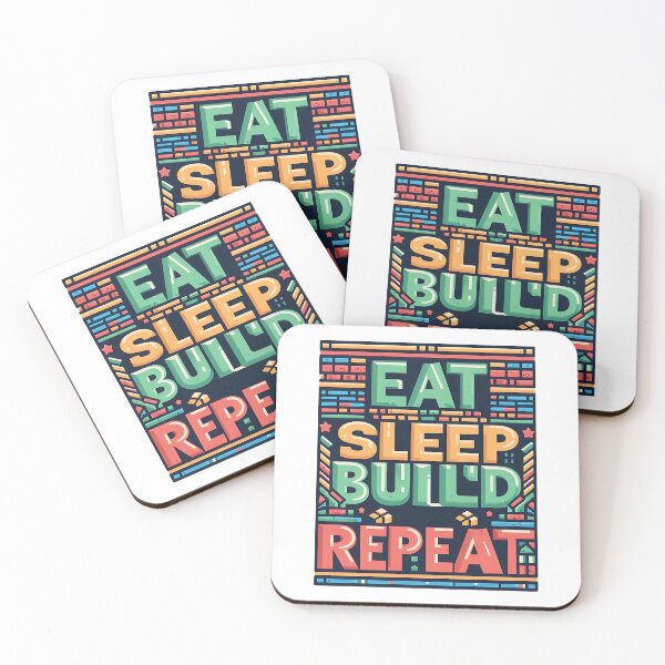 Item preview, Eat Sleep build Repeat designed and sold by Suukunna.