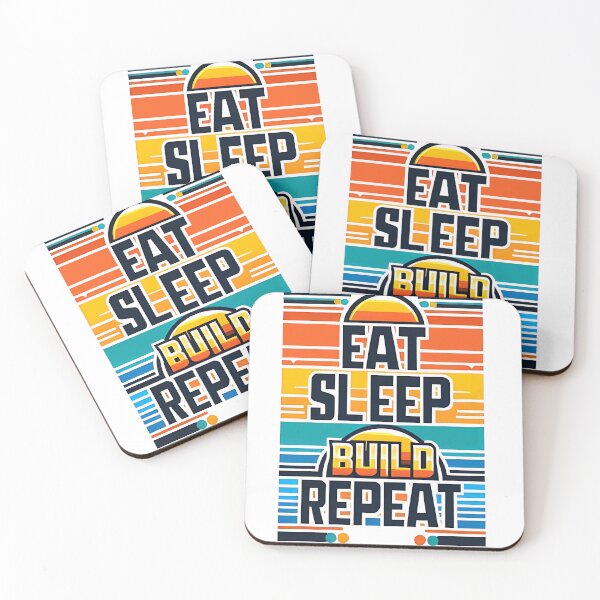 Item preview, Eat Sleep build Repeat designed and sold by Suukunna.
