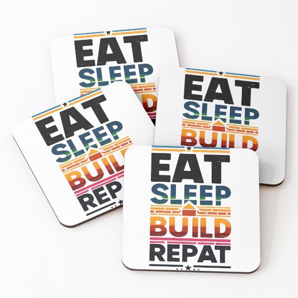 Item preview, Eat Sleep build Repeat designed and sold by Suukunna.