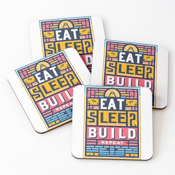 Item preview, Eat Sleep build Repeat designed and sold by Suukunna.