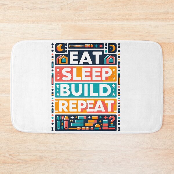 Item preview, Eat Sleep build Repeat designed and sold by Suukunna.