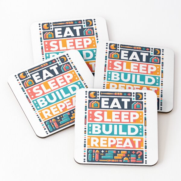 Item preview, Eat Sleep build Repeat designed and sold by Suukunna.