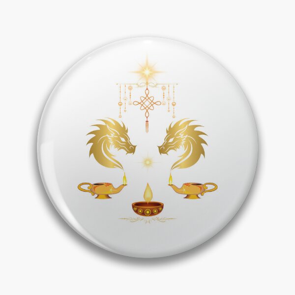 Item preview, Dual Golden Dragons with Magic Stars and more. designed and sold by CanterburyLane.