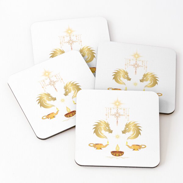 Item preview, Dual Golden Dragons with Magic Stars and more. designed and sold by CanterburyLane.