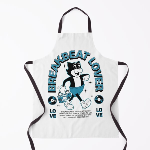 Item preview, BREAKBEAT - Lover Cat Retro Mascot (black/blue) designed and sold by Discothreadz.