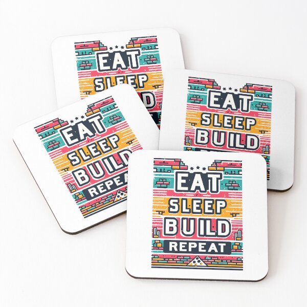 Item preview, Eat Sleep build Repeat designed and sold by Suukunna.