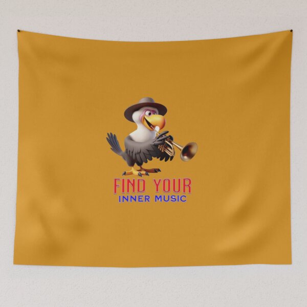 Item preview, Find your inner music. Condor playing the trumpet. designed and sold by I-love-music.