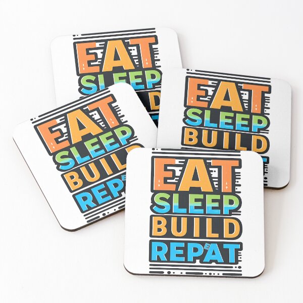 Item preview, Eat Sleep build Repeat designed and sold by Suukunna.