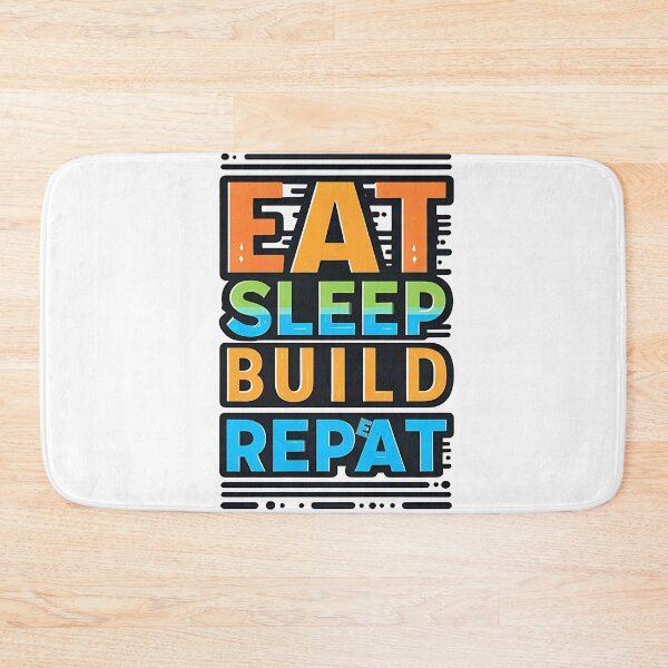 Item preview, Eat Sleep build Repeat designed and sold by Suukunna.
