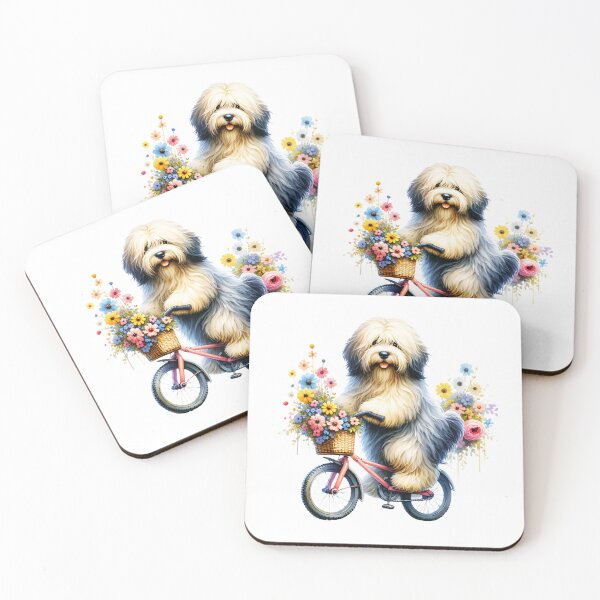Item preview, Floral Bergamasco Sheepdog Cycling designed and sold by TheAnimalZ00.