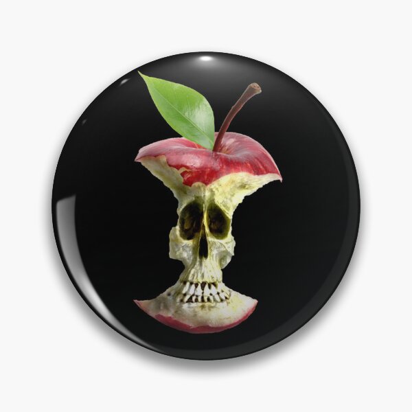 Item preview, The End of the Apple - Red Apple Core skull designed and sold by studioss76.