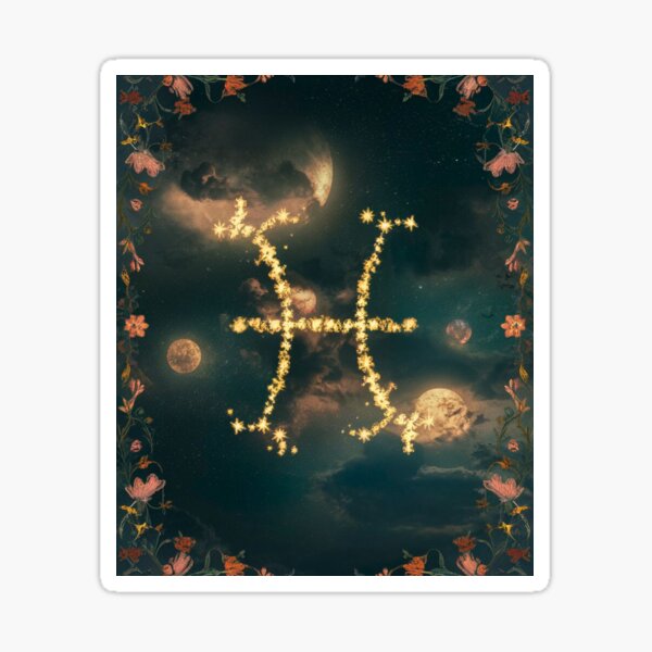 Item preview, Pisces Astrology. Zodiac sign, Pisces symbol designed and sold by ZodiacWonders.