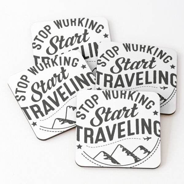 Item preview, Wanderlust Escape Tee, Stop Working, Start Traveling designed and sold by bluescript.