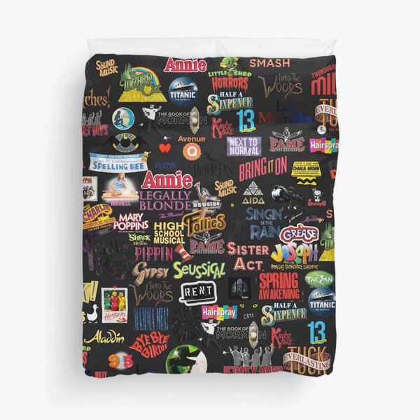 Musical logos black Duvet Cover