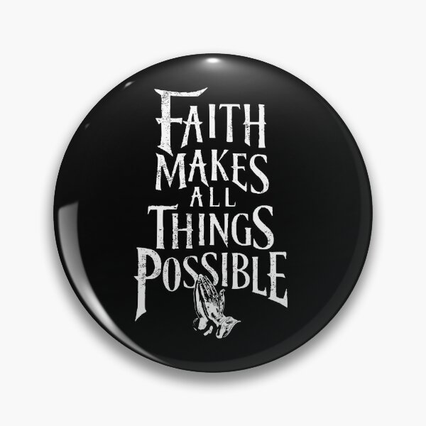 Aperçu de l'œuvre La foi rend toutes choses possibles - Citation inspirante avec des mains en prière créée et vendue par AmorcitoDesigns.