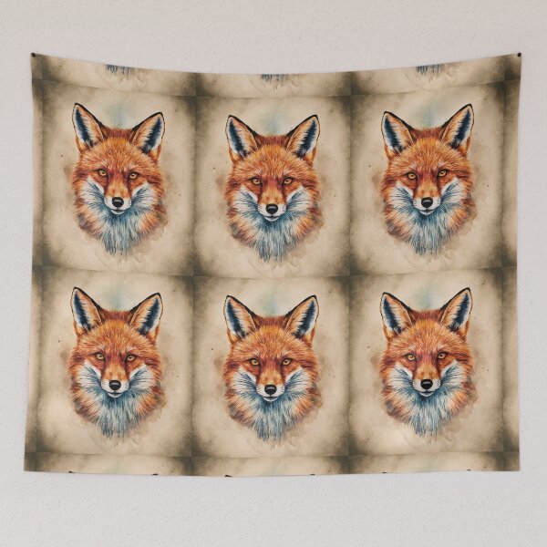 Item preview, Fox Portrait. fox head, fox face, fantasy fox, whimsical fox designed and sold by FoxVibes.