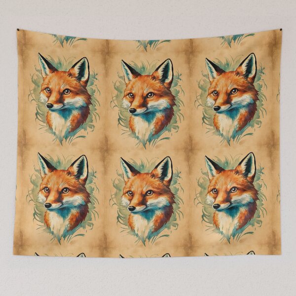 Item preview, Fox Portrait. fox head, fox face, fantasy fox, whimsical fox designed and sold by FoxVibes.