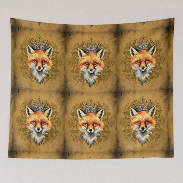 Artikelvorschau, Fuchsporträt. Fuchskopf, Fuchsgesicht, Fantasiefuchs, wunderlicher Fuchs entworfen und verkauft von FoxVibes.