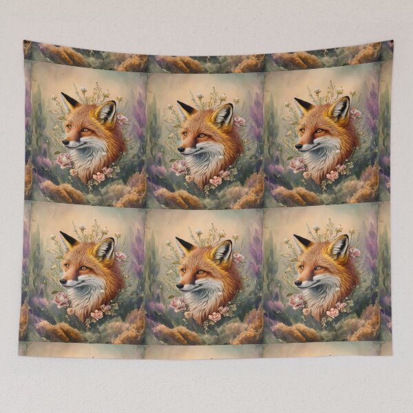 Artikelvorschau, Fuchsporträt. Fuchskopf, Fuchsgesicht, Fantasiefuchs, wunderlicher Fuchs entworfen und verkauft von FoxVibes.