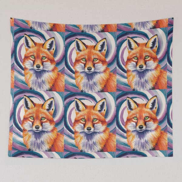 Item preview, Fox Portrait. fox head, fox face, fantasy fox, whimsical fox designed and sold by FoxVibes.