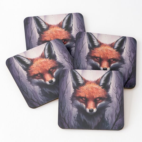 Item preview, Fox Portrait. fox head, fox face, fantasy fox, whimsical fox, dark fantasy, spooky fox designed and sold by FoxVibes.