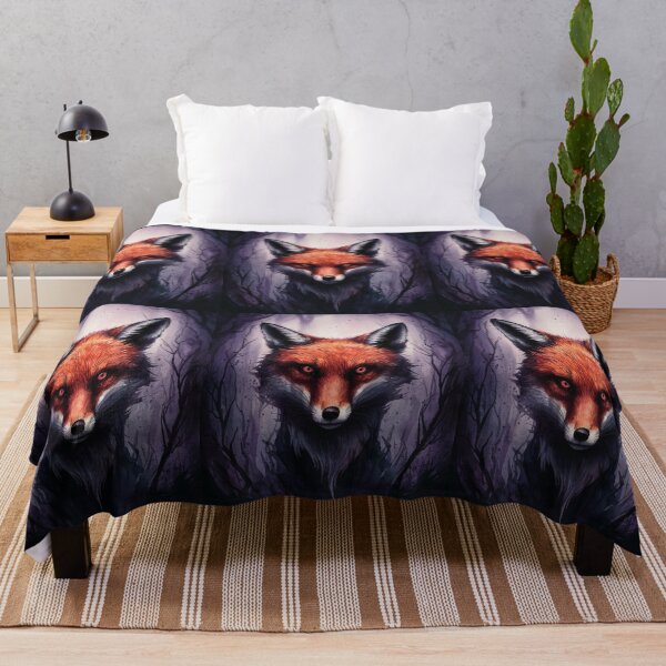 Artikelvorschau, Fuchsporträt. Fuchskopf, Fuchsgesicht, Fantasyfuchs, wunderlicher Fuchs, dunkle Fantasie, gruseliger Fuchs entworfen und verkauft von FoxVibes.