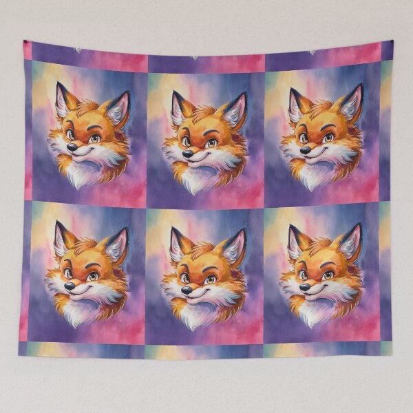 Artikelvorschau, Fuchsporträt. Fuchskopf, Fuchsgesicht, Fantasiefuchs, wunderlicher Fuchs entworfen und verkauft von FoxVibes.