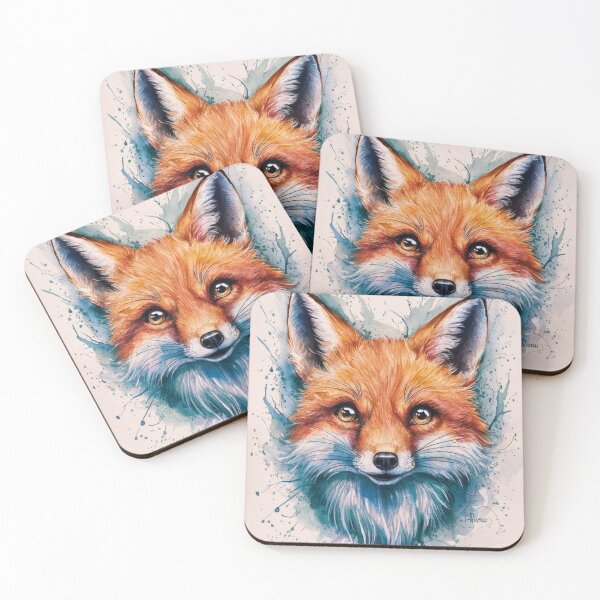 Artikelvorschau, Fuchsporträt. Fuchskopf, Fuchsgesicht, Fantasiefuchs, wunderlicher Fuchs entworfen und verkauft von FoxVibes.