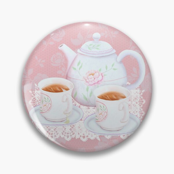 Item preview,  Delicate teapot on pink background designed and sold by LemonHorse.