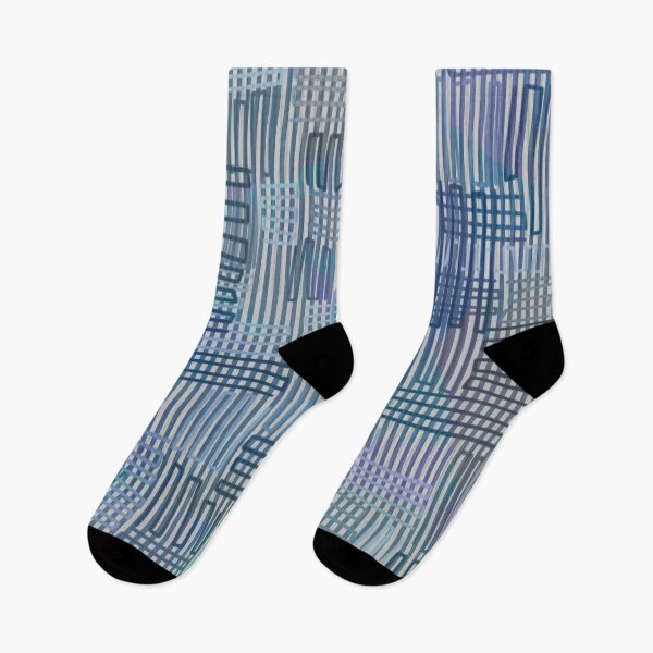 Item preview, Grid and Line Blue Gray Geometric  designed and sold by Sharon Schwalbe.
