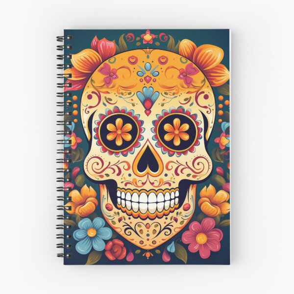 Item preview, Sugar Skulls Colorful Flower Orange Blue Big Smile designed and sold by CircusValley.