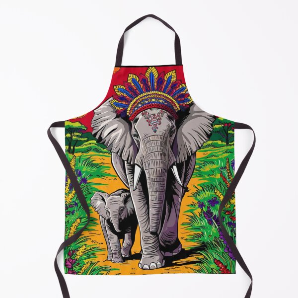 Item preview, Elephant Portrait. mother elephant, elephant baby, small elephant, adorable elephant designed and sold by ElephantVibes.